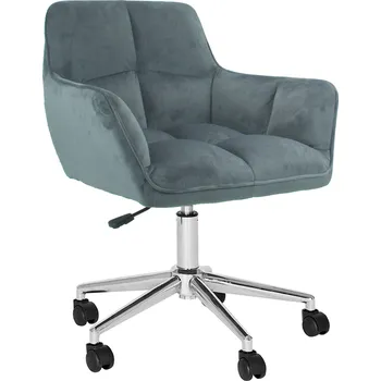 Kancelářské křeslo, šedá Velvet látka/chrom, HAGRID NEW