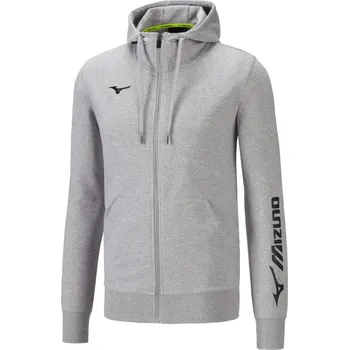 Pánská mikina Pánská mikina Mizuno Terry FZ Hoodie/Grey Melange Velikost: 3XL