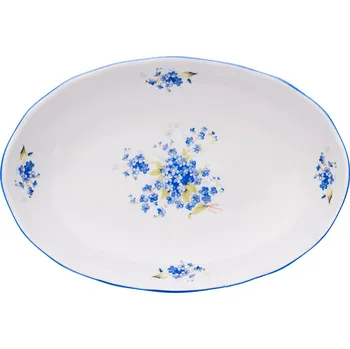 Český porcelán, a.s., Dubí Mísa salátová oválná, 23 cm, pomněnky, Český porcelán