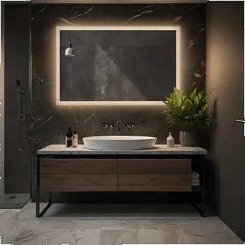 Zrcadlo Obdélníkové zrcadlo s osvětlením - MOIRA LED