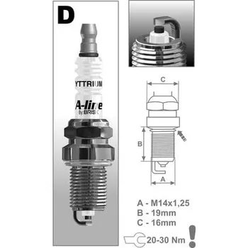 Elektroinstalace pro motocykl zapalovací svíčka A-line 14 řada A-line , BRISK - Česká Republika HONDA GL 1800 Goldwing 2001-2014