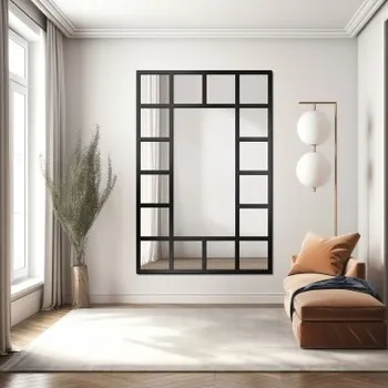 Zrcadlo Loftové zrcadlo s příčkami - ISMENA - barva rámu na výběr