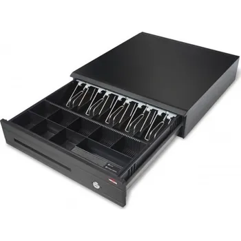 Pokladní zásuvka Virtuos pokladní zásuvka C425C, s kabelem 24V, kov. držáky, 9-24V, černá