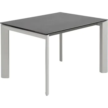 Jídelní stůl Antracitově šedý keramický rozkládací jídelní stůl Kave Home Axis IV. 120/180 x 80 cm