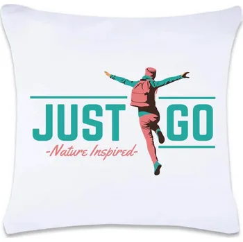 Dekorativní polštářek DOBRÝ TRIKO Polštář s potiskem 40 x 40 cm Just go Oboustranný tisk: NE