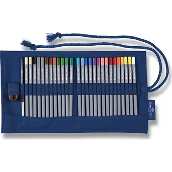 Kresba Akvarelové pastelky Faber-Castell Goldfaber 27 barev, rolovací penál