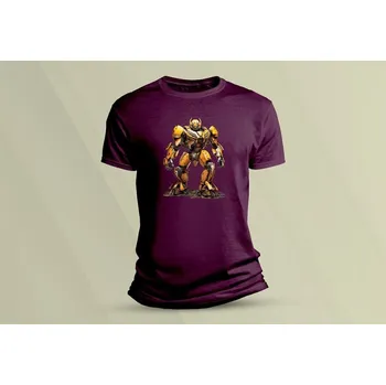 Dětské bavlněné tričko Bumblebee. velikost 128 Vínová