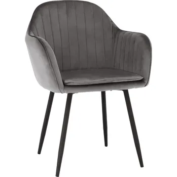 Obývací stěna Designové křeslo, šedá Velvet látka, ZIRKON