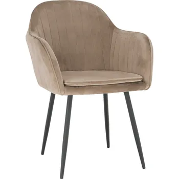Obývací pokoj Designové křeslo, šedohnědá Taupe Velvet látka, ZIRKON