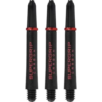 Příslušenství pro šipky Harrows násadky Supergrip Carbon midi, Varianta Červená