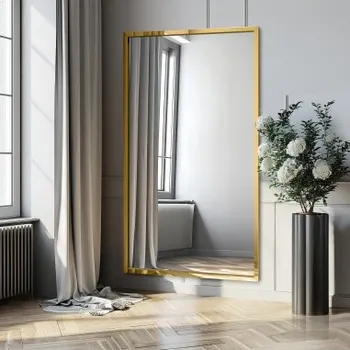 Zrcadlo Zrcadlo se zrcadlovým rámem ve zlatém lesku - IZABELLA ZLATÁ