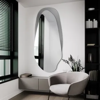 Zrcadlo Dekorativní zrcadlo na grafitovém antisolu - FUSION