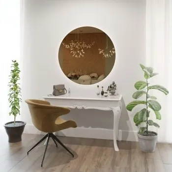 Zrcadlo Barevné kruhové dekorativní zrcadlo - KLEO - barva panelu podle vašeho výběru