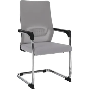 Zasedací židle, šedá/černá, KABIR