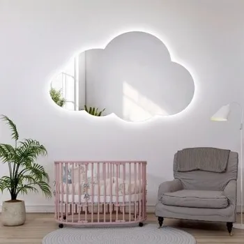 Zrcadlo Zrcadlo do dětského pokoje ve tvaru mráčku s podsvícením – CLOUD LED