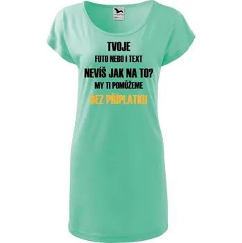 Dámské tričko DOBRÝ TRIKO Dámské tričko/šaty s vlastním motivem Velikost: XL, Barva: Mátová