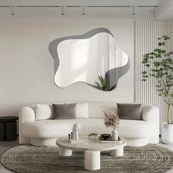 Zrcadlo Nepravidelné zrcadlo na grafitové tabuli – SMOKY