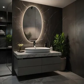 Zrcadlo Eliptické zrcadlo s osvětlením - ELIPSA LED