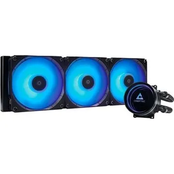 PC ventilátor CHIEFTEC vodní chlazení CPU Iceberg 360, 2x360mm ARGB, ARGB vodní blok, LGA1851, AM5, černá