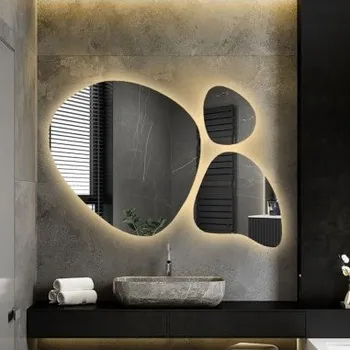 Zrcadlo Sada tří organických zrcadel s osvětlením - FLORA LED