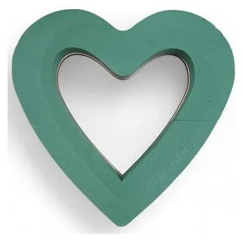 Srdce EKO otevřené 63 cm s aranžovací hmotou na květiny - mokrá