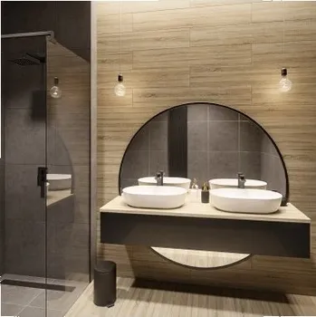 Zrcadlo Kruhové zrcadlo ve dvou částech v rámu - OTTO