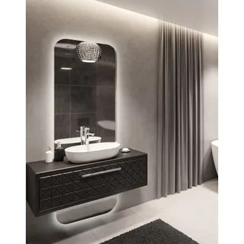 Zrcadlo Koupelnové zrcadlo s osvětlením ve dvou částech - GAJA LED