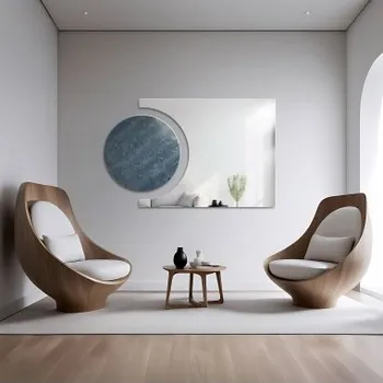 Zrcadlo Sada koupelnových zrcadel kruh a kometa -KOSMIK II