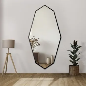 Zrcadlo Dekorativní zrcadlo s ostrým organickým tvarem v rámu - RIOLIT V RÁMU