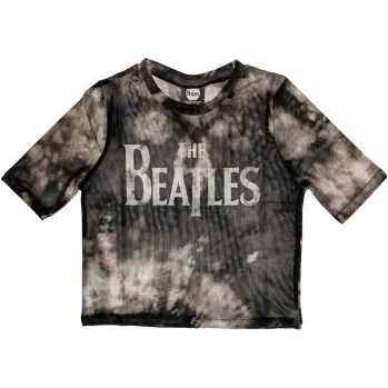 Merch The Beatles: The Beatles Ladies Crop Top: Drop T Logo (mesh) (x-large) XL