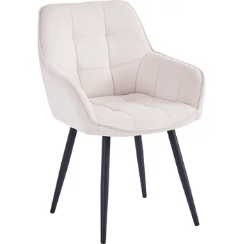 Designové křeslo, béžová/černá, MARKEN