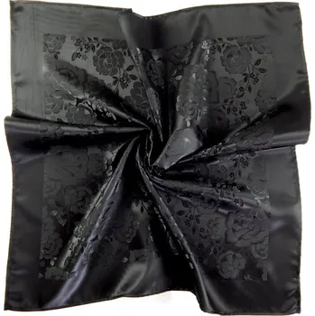 Šátek HEDVA ČESKÝ BROKÁT Šátek Ondrin VSh 76x76 RŮŽE černá Coloring: černá