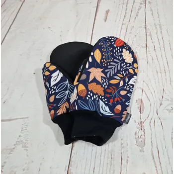 Rukavice Yháček Softshellové rukavice s merinem, barvy podzimu na navy Velikost:: L