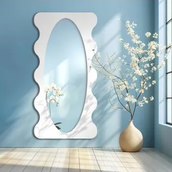 Zrcadlo Nepravidelné zrcadlo s rámem z MDF - BLOBS NEBULA