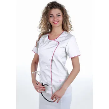 Zdravotnický oděv Perlička® Zdravotnická halenka ELIZABETH Bílá/Cyklámen Barva: Bílá/Cyklámen, Velikost: 50