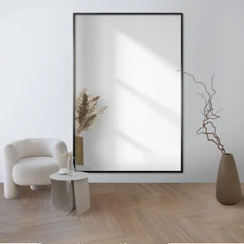 Zrcadlo Obdélníkové zrcadlo v minimalistickém černém rámu - 1201 - barva rámu dle vašeho výběru