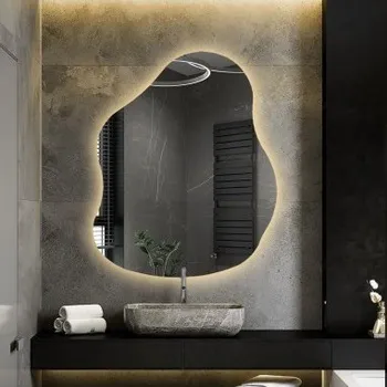 Zrcadlo Zrcadlo s organickým tvarem s podsvícením - STONE LED