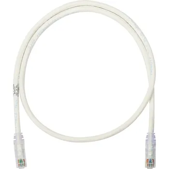 Síťový kabel NK6APC1M Propojovací kabel RJ45/RJ45, U/UTP, kat. 6A, 1m, šedobílý, LSZH, NetKey