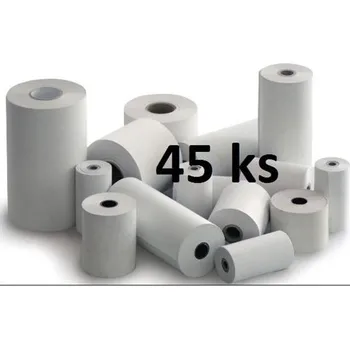 Kotouček do pokladny a tiskárny štítků Papírový kotouč papírová páska TERMO, 80/80/12 (80m) - 45ks