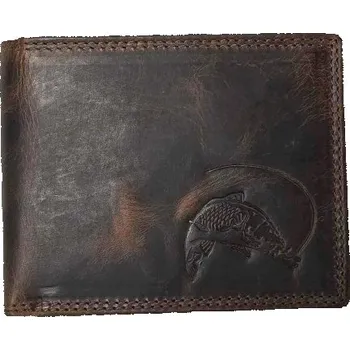 Peněženka Kožená tenká peněženka KAPŘÍK BROWN