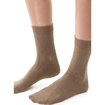 Pánské ponožky DÁMSKÉ PONOŽKY S VELBLOUDÍ VLNOU 053 béžová melanž 35-37