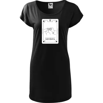 Dámské tričko DOBRÝ TRIKO Dámské tričko/šaty Nevěsta tarot Velikost: M, Barva: Černá