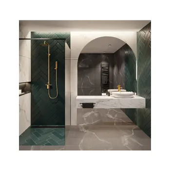 Zrcadlo Poloviční oválné koupelnové zrcadlo ze dvou částí - FRANK