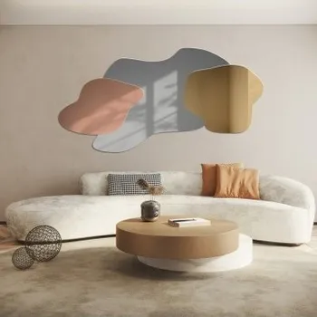 Zrcadlo Nepravidelné tříbarevné zrcadlo – TRIPLA