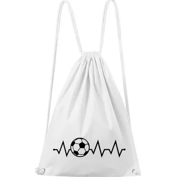 DOBRÝ TRIKO Bavlněný batoh Tep fotbal Barva: Bílá