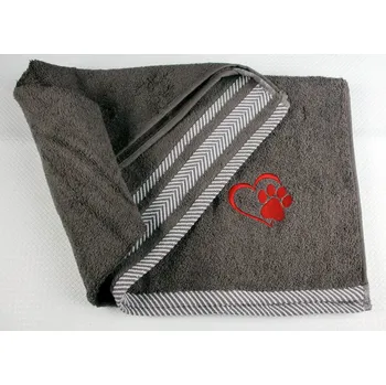 Tibex Osuška FISH BONE - TLAPIČKA V SRDÍČKU 70 x 140 cm