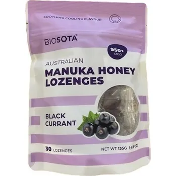 BIOSOTA ORGANICS Bonbóny Manuka MGO 950+ 135g černý rybíz