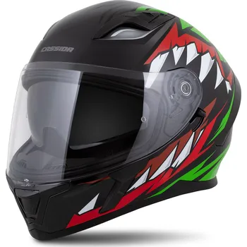 Helma na motorku Přilba Orbit StriX, CASSIDA (červená/zelená/šedá/bílá/černá) 2026 (Velikost: M (57 až 58 cm))