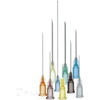 Injekční jehla Injekční jehla na jedno použití (Vnější průměr x délka (mm): 0,60 x 30, Gauge: 23 x 1", Barva: modrá)