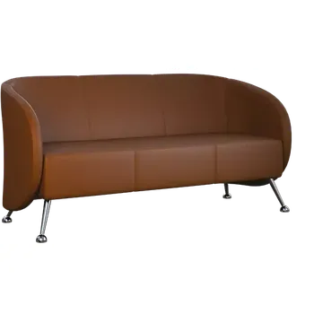 Sedací souprava PANTHEON - 3, 3-sed, ekokůže hnědá